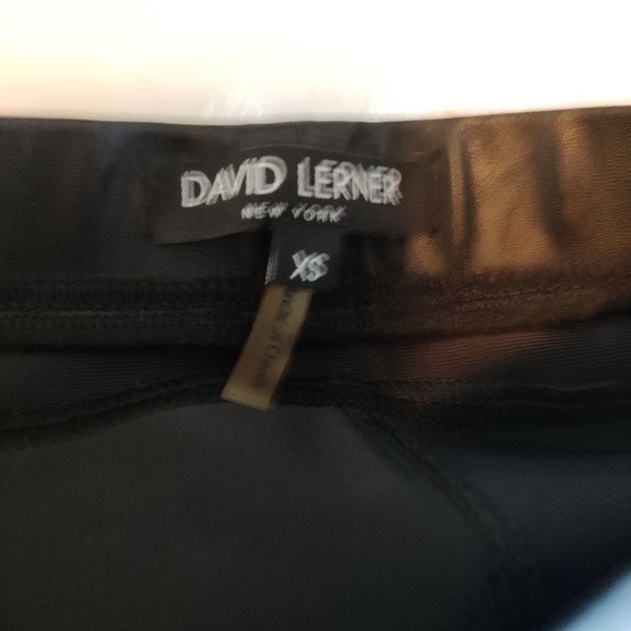 David Lerner Black Ankle Zip Vegan Leather Leggings size XS - Picture 15 of 15